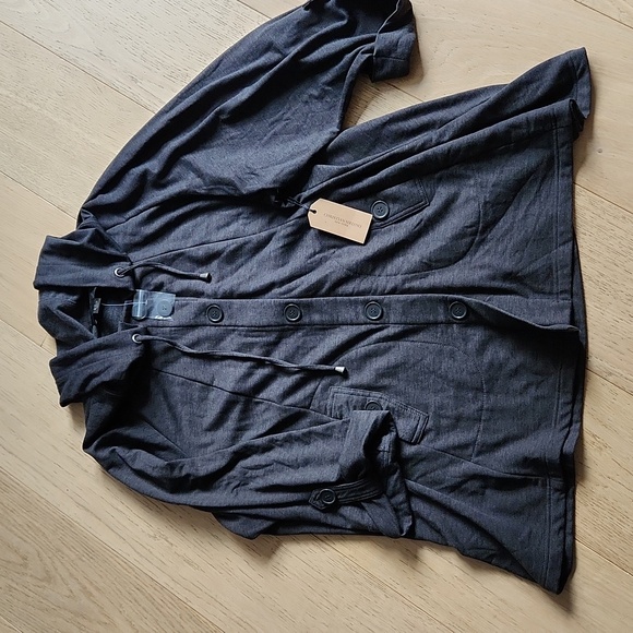 Christian Siriano Ponte A Line Charcoal Jacket - Picture 2 of 15